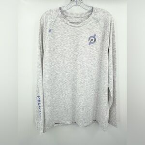 Peloton x Rhone reign Long Sleeve Crewneck Performance Tee Gray Men's Size XL